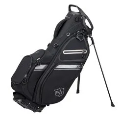 Wilson Staff Exo II Golf Stand Bag 21 Wilson Staff Exo II Golf Stand Bag -Promos Golf Clubs Boutique ExoStand2BlkBlKSilver1000 1280x