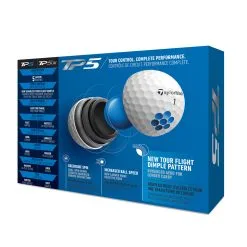 TaylorMade TP5 White Golf Balls -Promos Golf Clubs Boutique TP5Back1000 1500x
