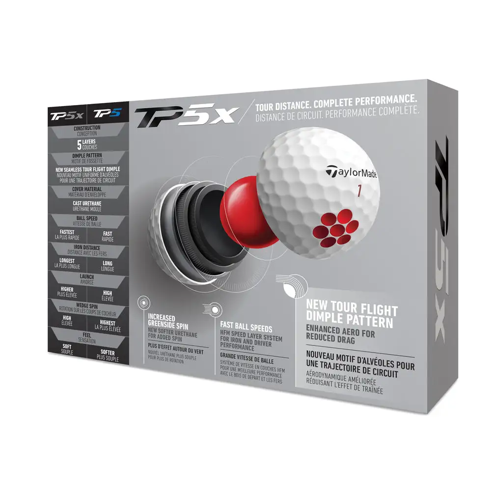 TaylorMade TP5x White Tour Golf Balls 3 TaylorMade TP5x White Tour Golf Balls - Image 3