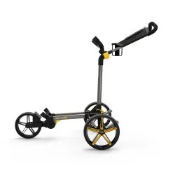 PowaKaddy DLX Lite FF Golf Trolley -Promos Golf Clubs Boutique YellowSide1000 1500x