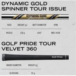 Cleveland Golf RTX6 Zipcore Tour Satin Wedge -Promos Golf Clubs Boutique clevelandrtx6satinwedgespecshaftgrip 1500x