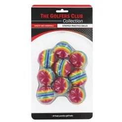 The Golfers Club Striped Foam Practice Golf Balls - 9 Pack